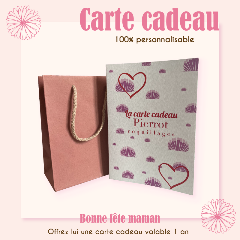 LA CARTE CADEAU PIERROT COQUILLAGES